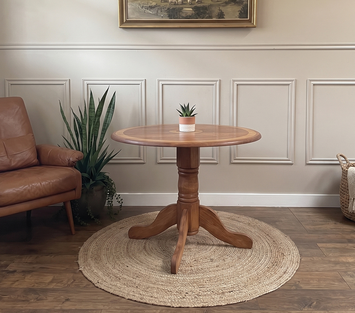 Restored pedestal table